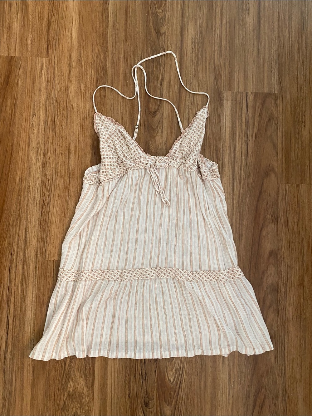 Free People Intimately Homegrown Mini Slip Dress Striped Boho Babydoll